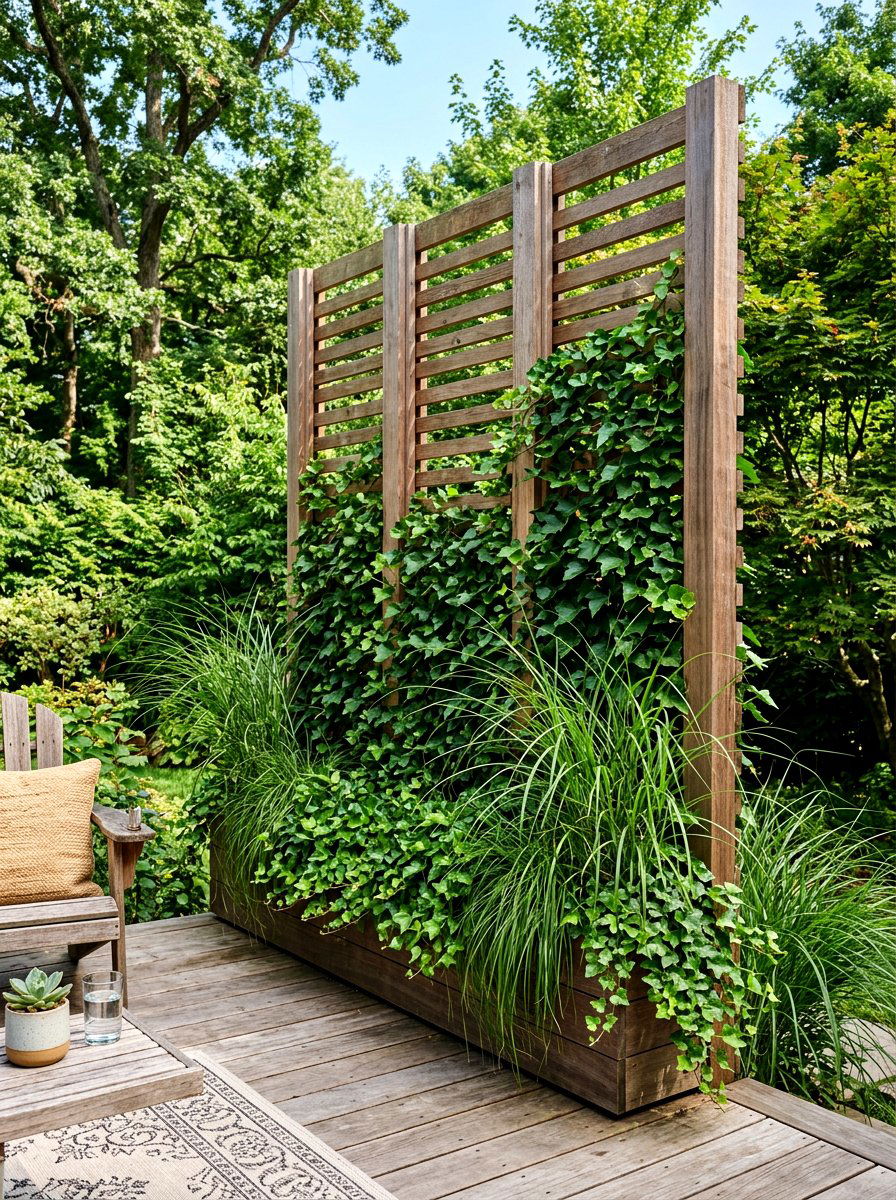 Outdoor Privacy Screen Ladder - 30 ladder planter ideas