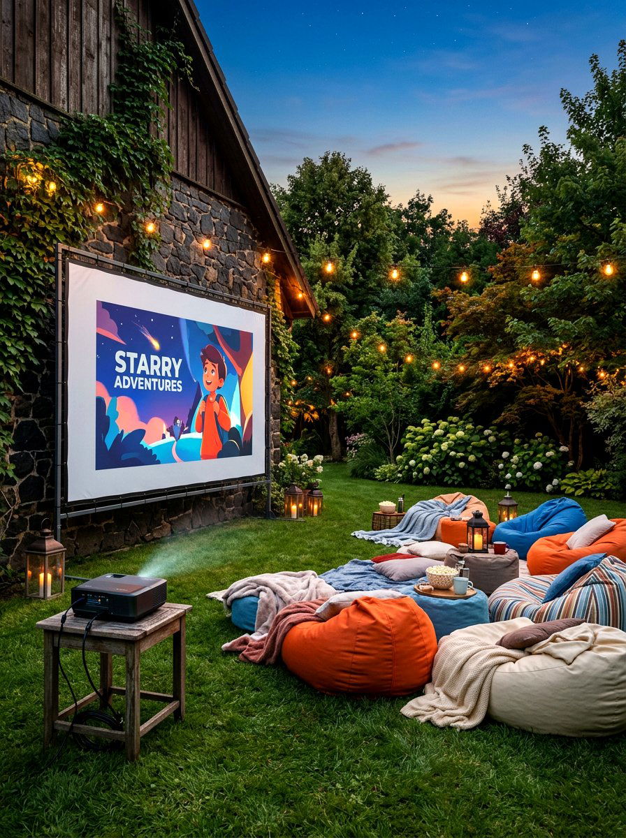 Outdoor Projection Movie Screen - 30 indoor outdoor living ideas