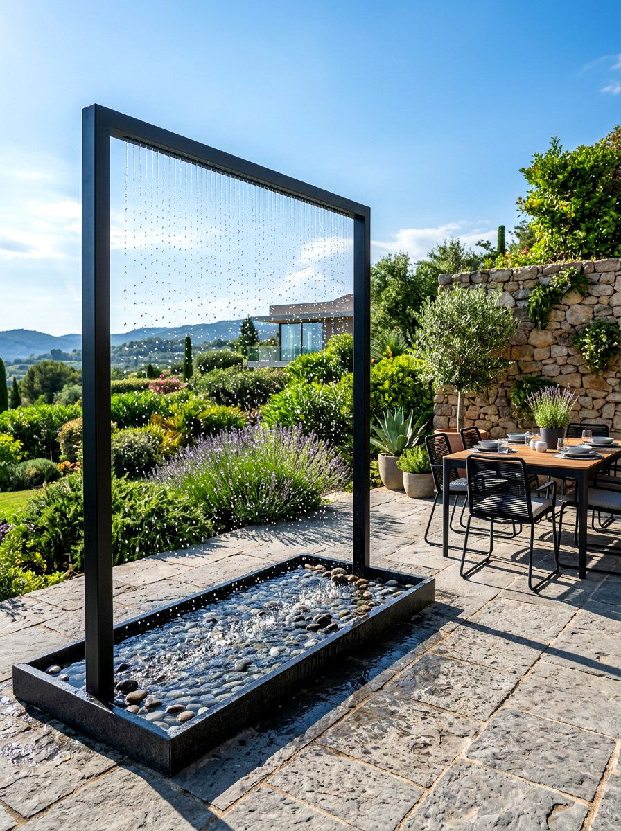 Outdoor Rain Feature - 30 water feature landscaping ideas