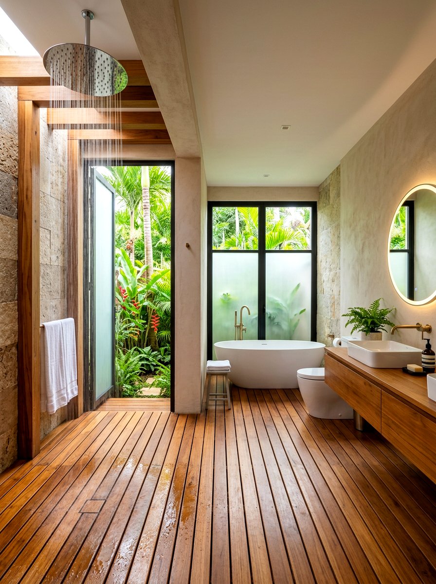 Outdoor Rain Shower Style - 30 rain shower bathroom ideas