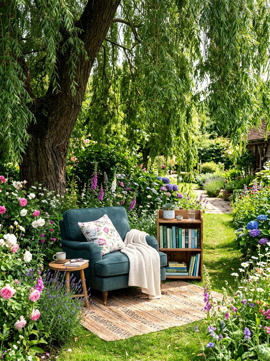 Outdoor Reading Nook - 30 bohemian backyard ideas