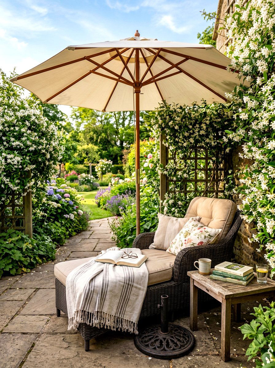 Outdoor Reading Nook - 30 rooftop patio lounge ideas aesthetic