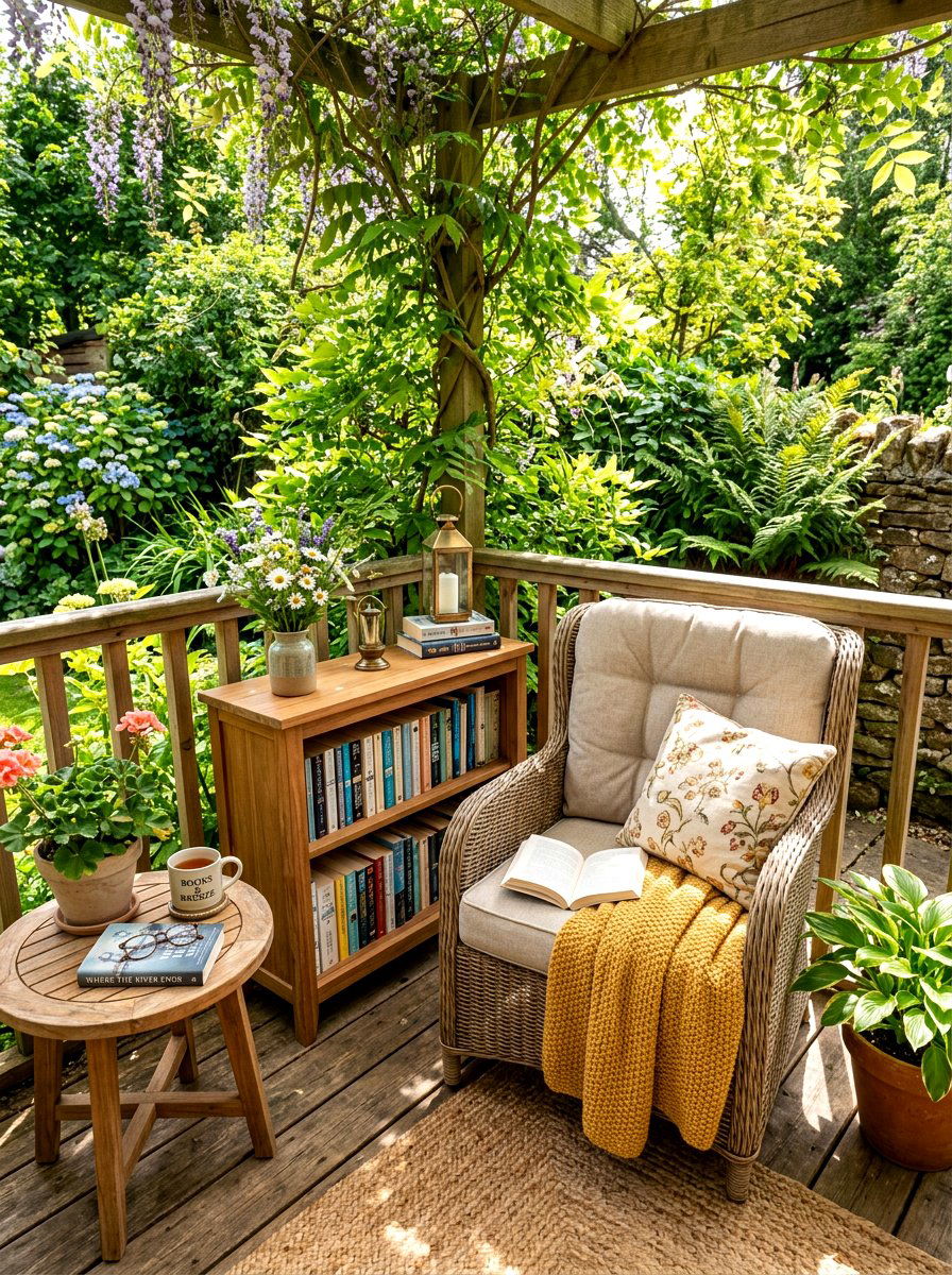 Outdoor Reading Nook Deck Corner - 30 deck corner seating ideas