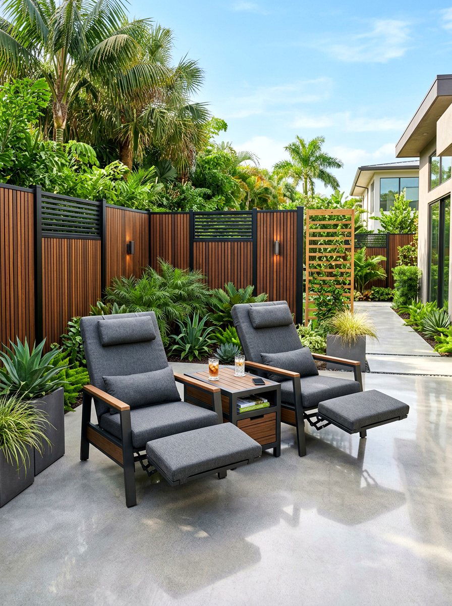 Outdoor Recliner Station - 30 stargazing backyard lounge ideas