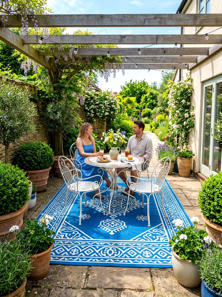 Outdoor Rug Bistro Area - 30 patio cafe corner ideas