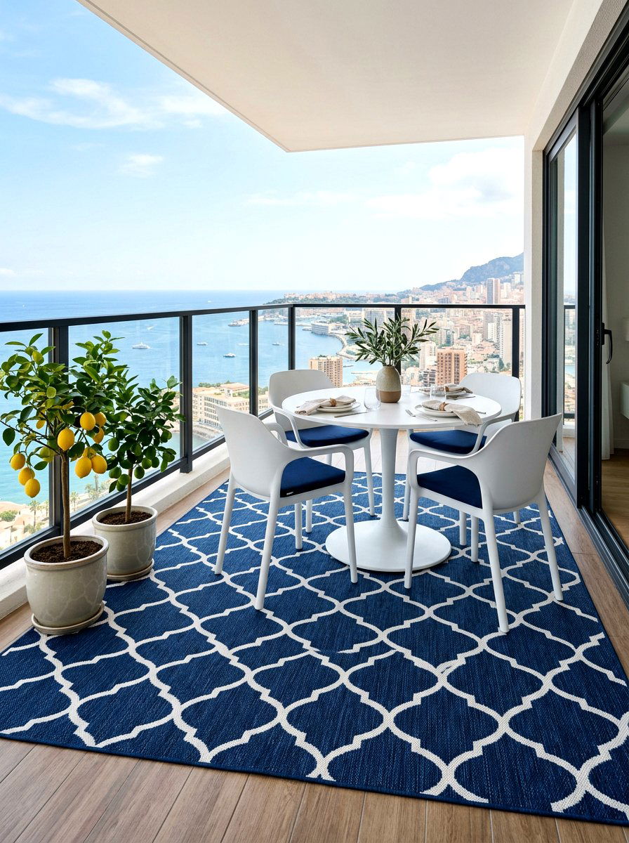 Outdoor Rug For Balcony - 30 balcony cafe apartment ideas