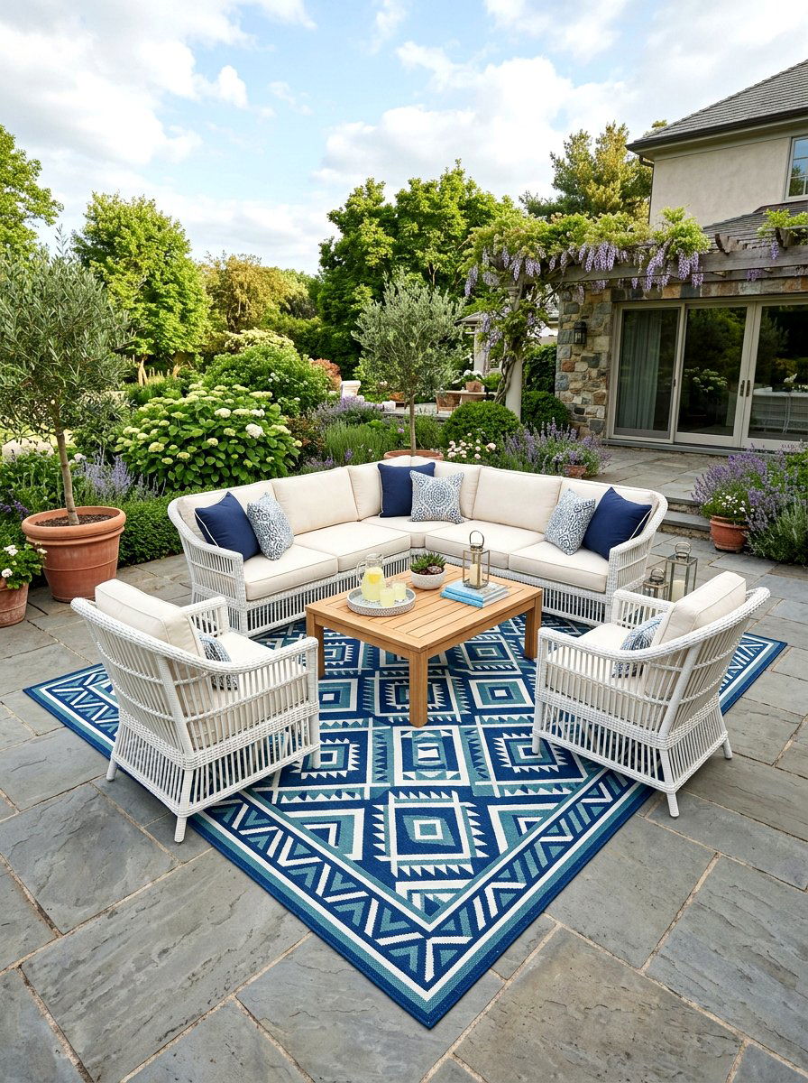 Outdoor Rug For Patio - 30 summer entertaining patio ideas