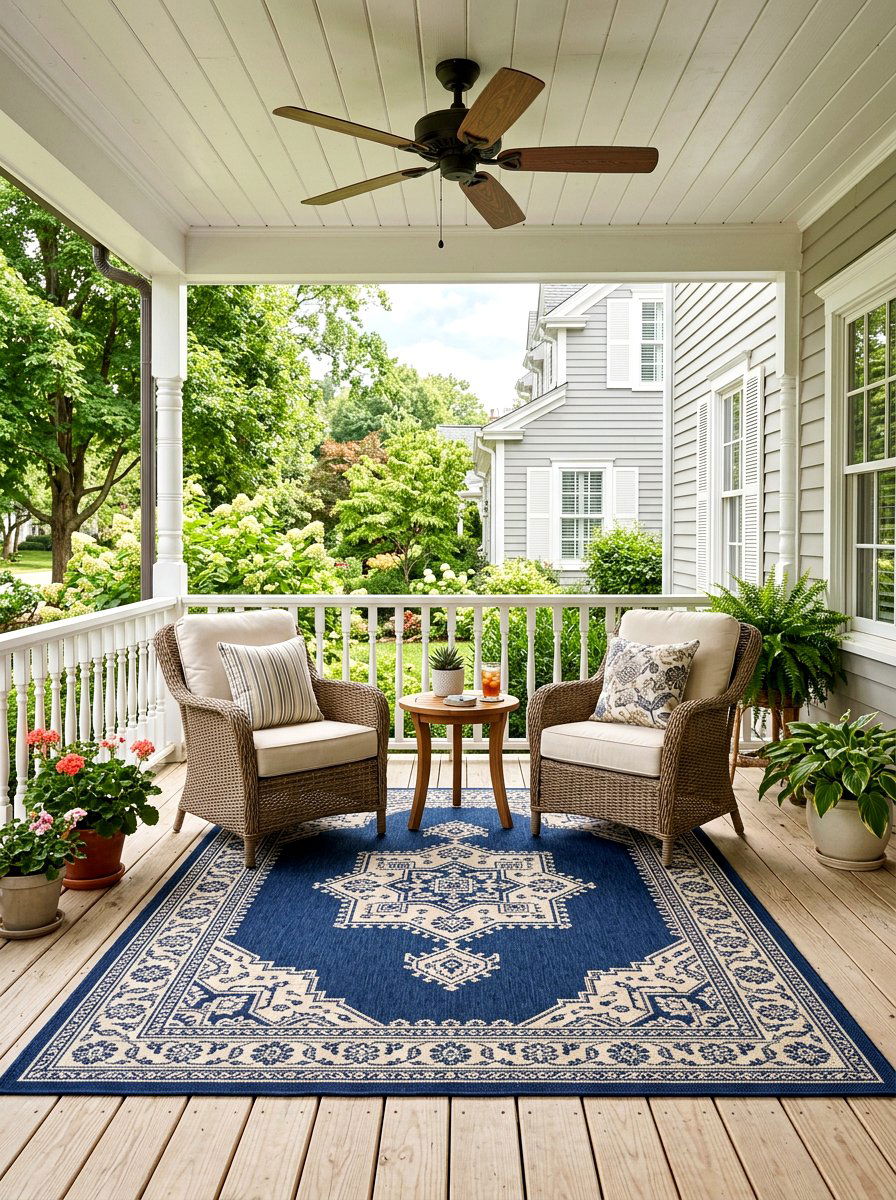 Outdoor Rug Layout - 30 viral front porch ideas