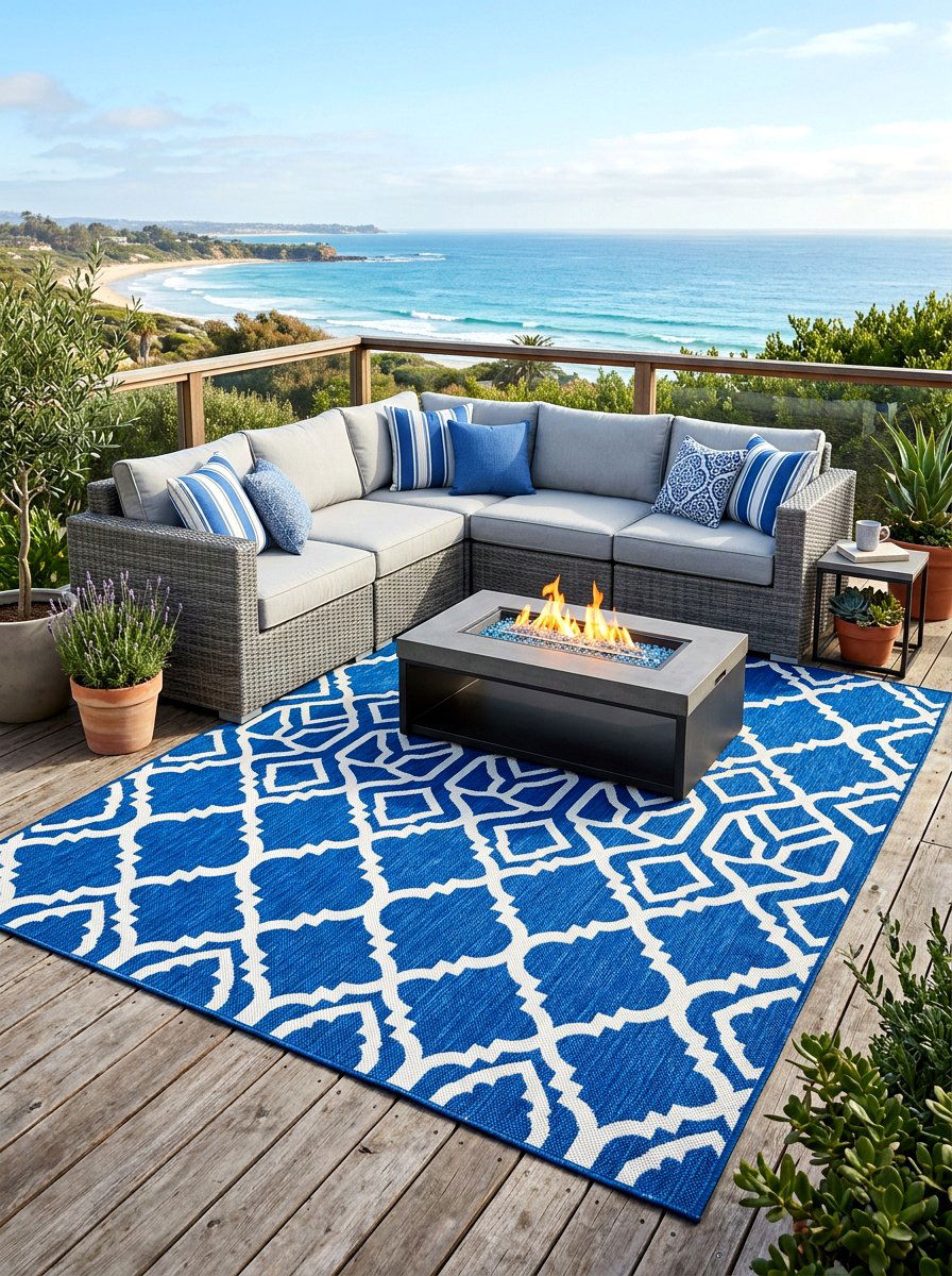 Outdoor Rug - 30 budget patio ideas