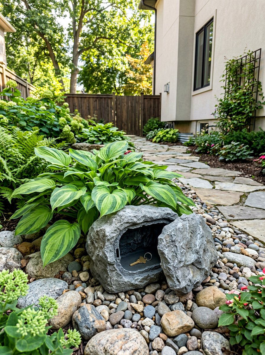 Outdoor Safe Key Storage - 30 side yard storage ideas