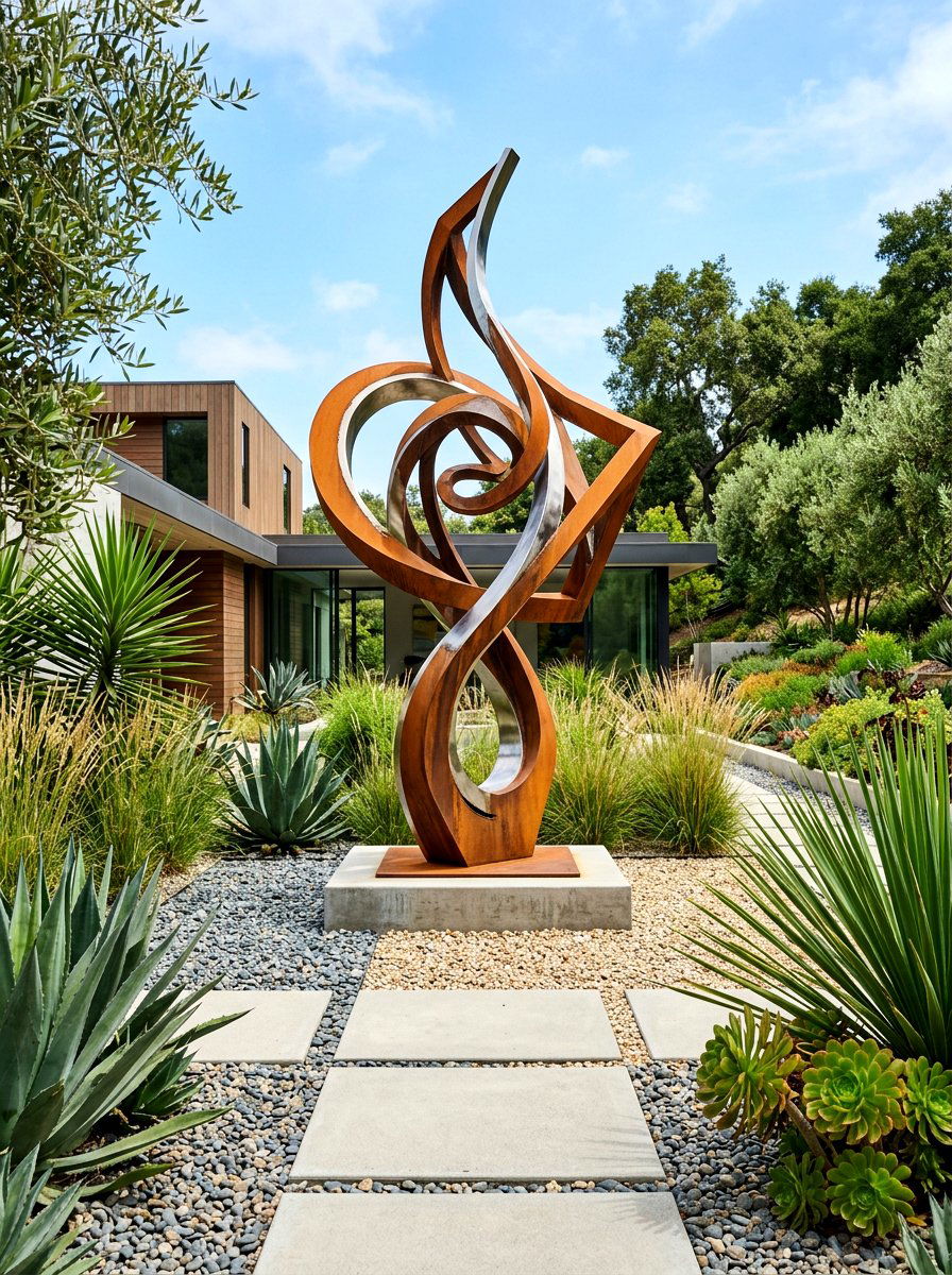 Outdoor Sculpture - 30 year round garden ideas