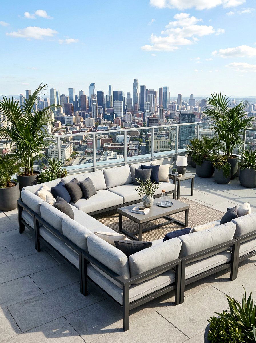 Outdoor Sectional Sofa - 30 terrace garden seating ideas