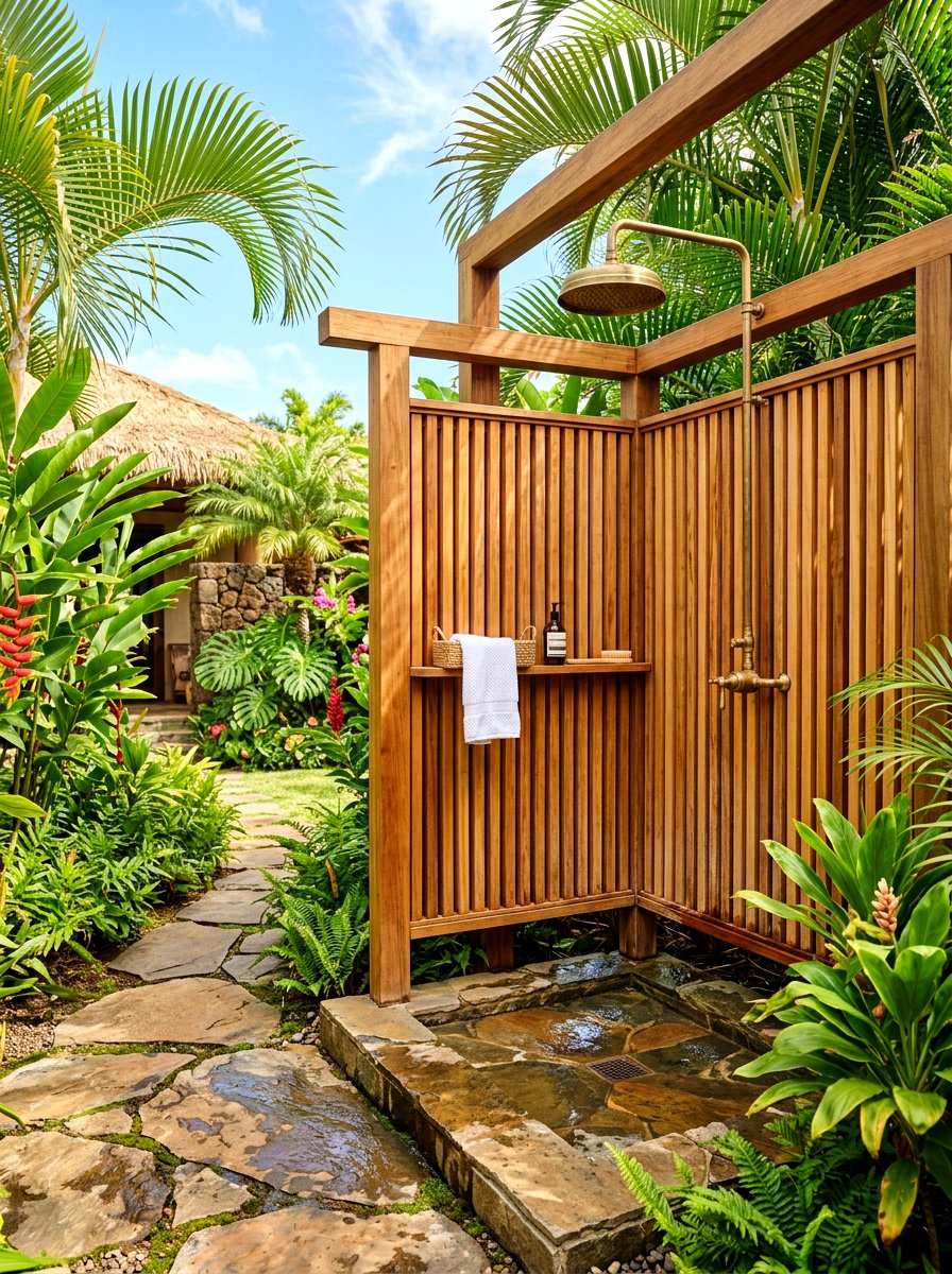 Outdoor Shower Enclosure - 30 indoor outdoor living ideas