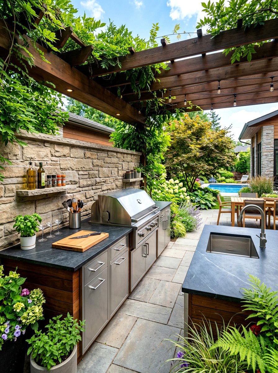 Outdoor Soapstone Kitchen Area - 30 soapstone kitchen ideas
