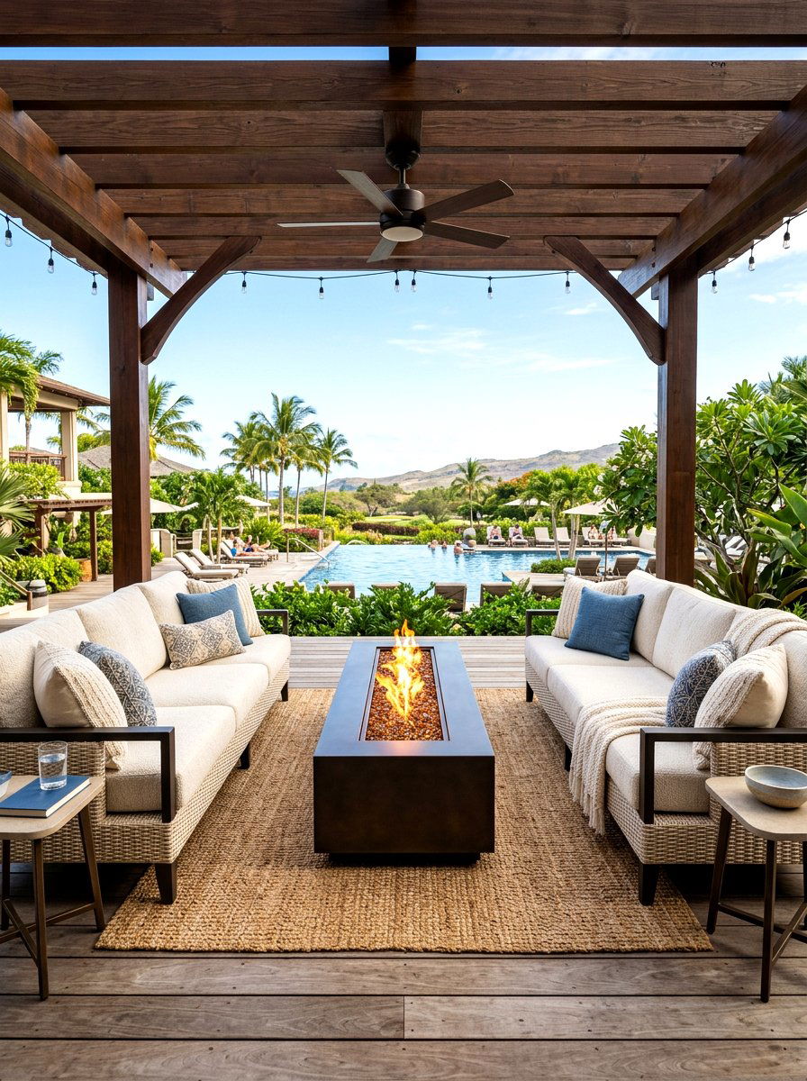 Outdoor Sofa Set Around Propane Fire - 30 fire pit seating ideas