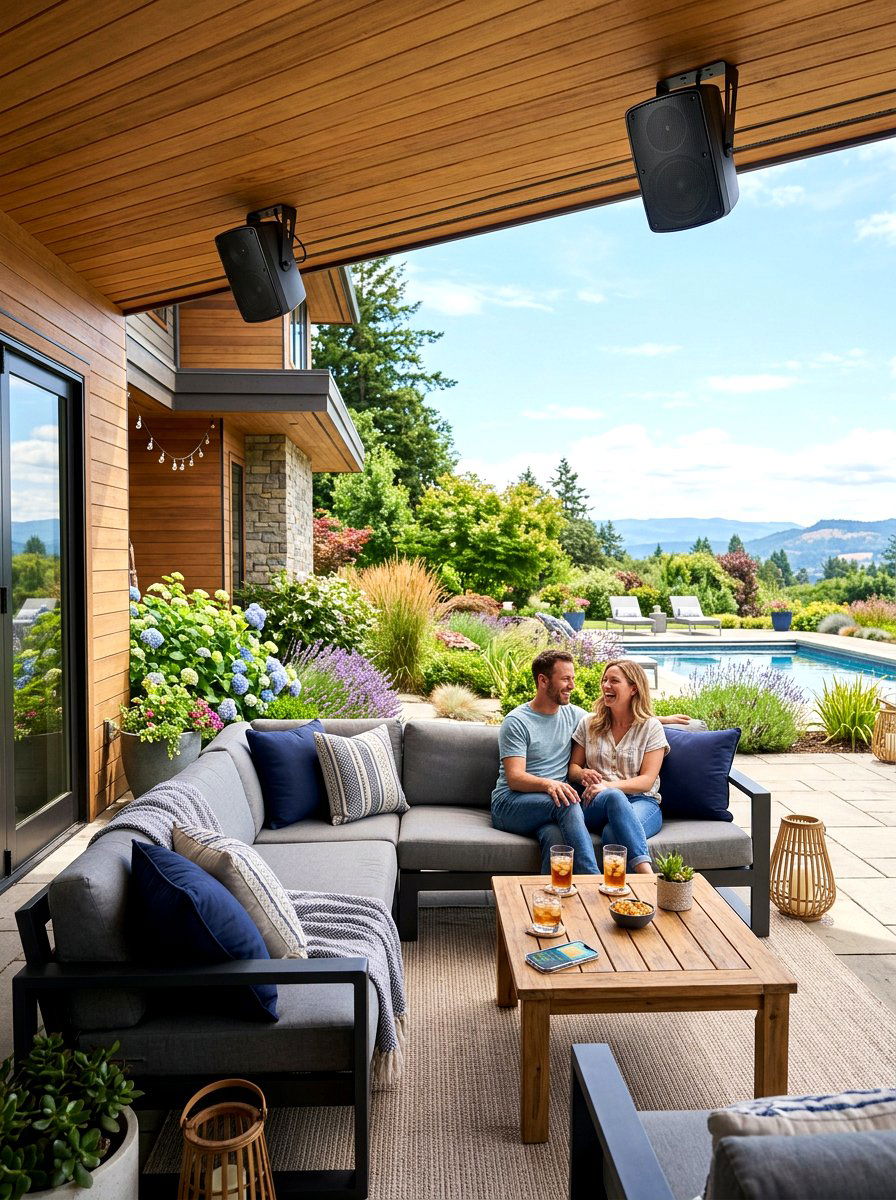 Outdoor Sound System - 30 family cookout backyard ideas