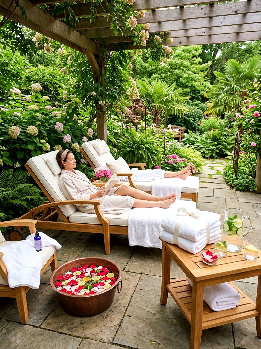 Outdoor Spa Day - 30 outdoor birthday party ideas