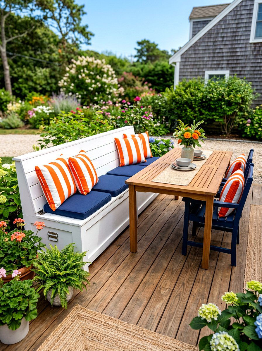 Outdoor Storage Bench Seating - 30 covered patio breakfast nook ideas