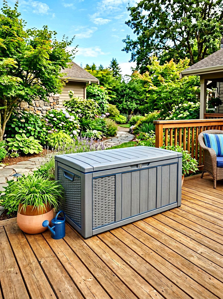Outdoor Storage Box - 30 garden tool organizer ideas