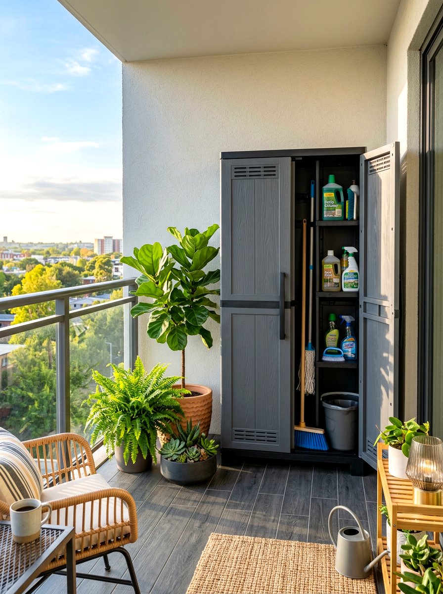 Outdoor Storage Cabinet - 30 mop broom storage ideas