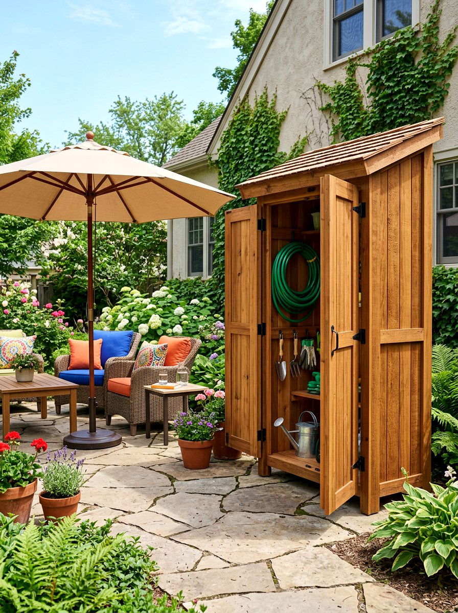 Outdoor Storage Cabinet - 30 hose storage ideas