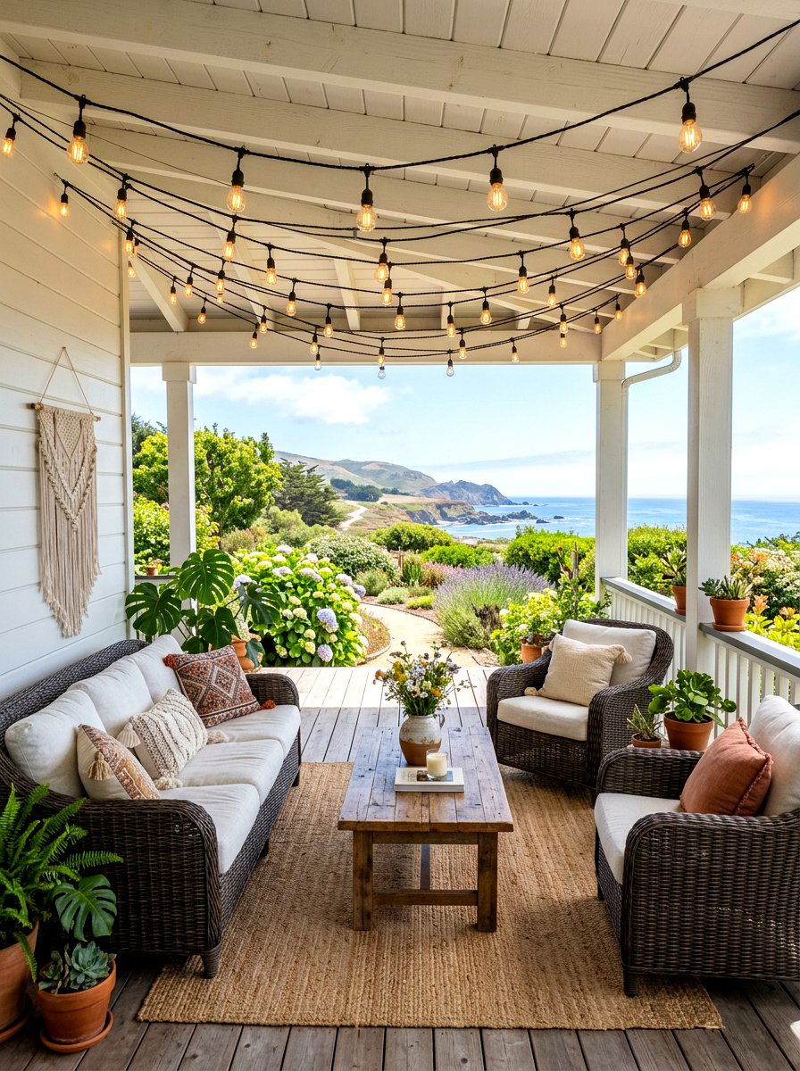 Outdoor String Light - 30 porch lighting ideas