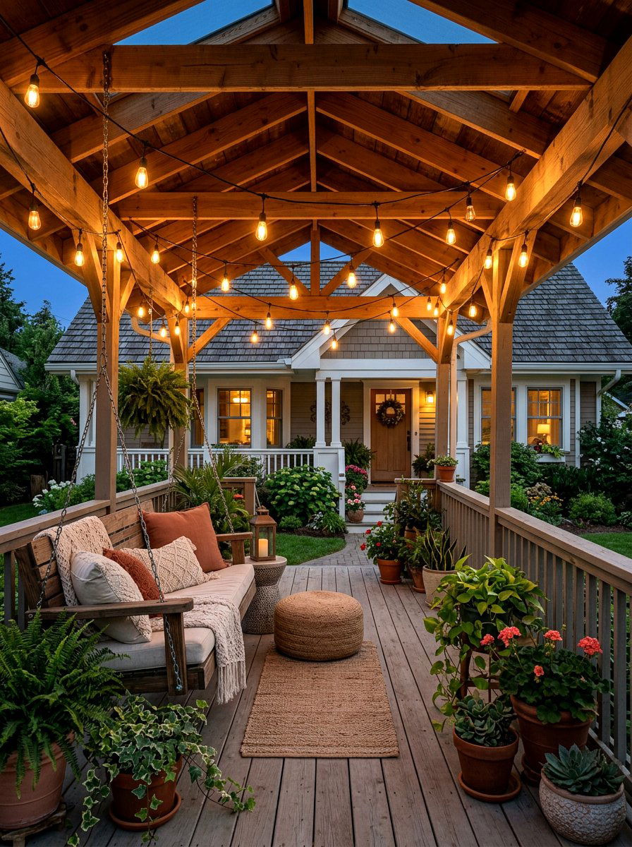 Outdoor String Lighting - 30 front yard lighting ideas