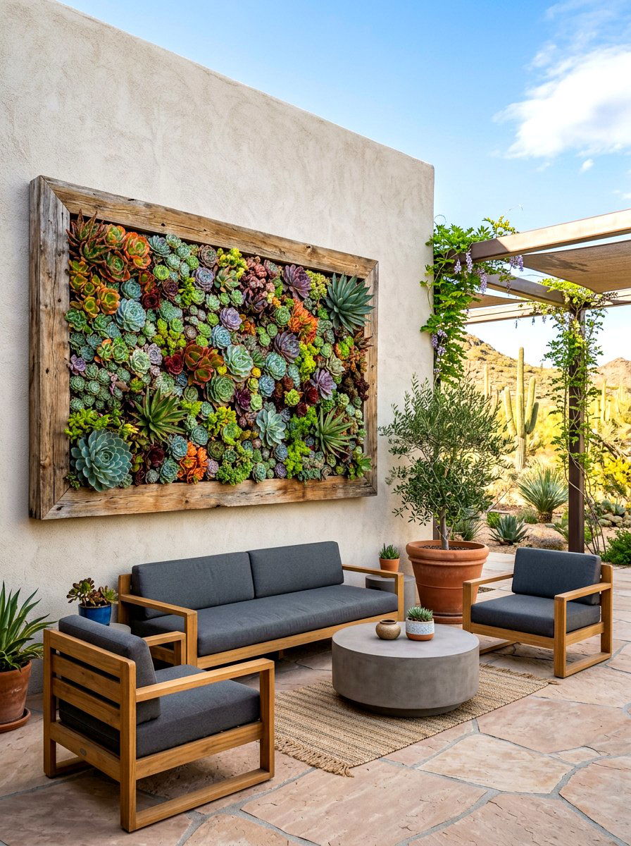 Outdoor Succulent Wall - 30 living wall ideas