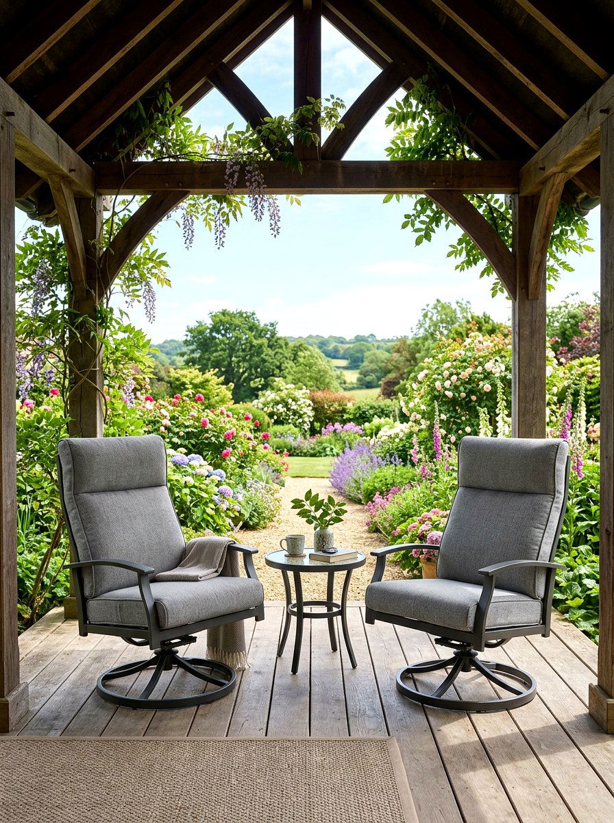 Outdoor Swivel Chairs - 30 pavilion seating arrangement ideas