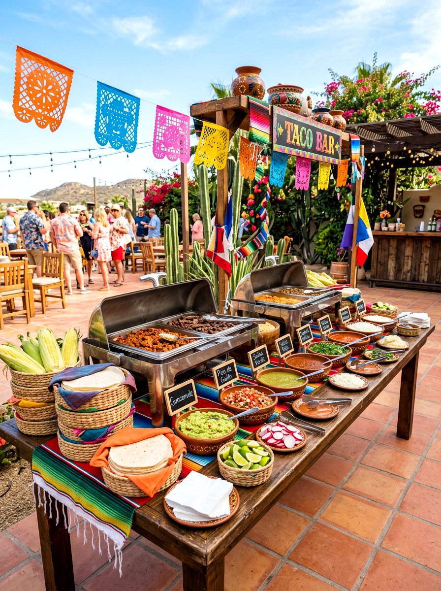Outdoor Taco Bar - 30 outdoor birthday party ideas