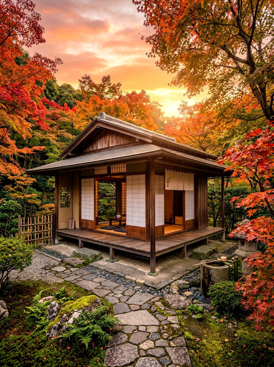 Outdoor Tea House - 30 Japanese garden ideas