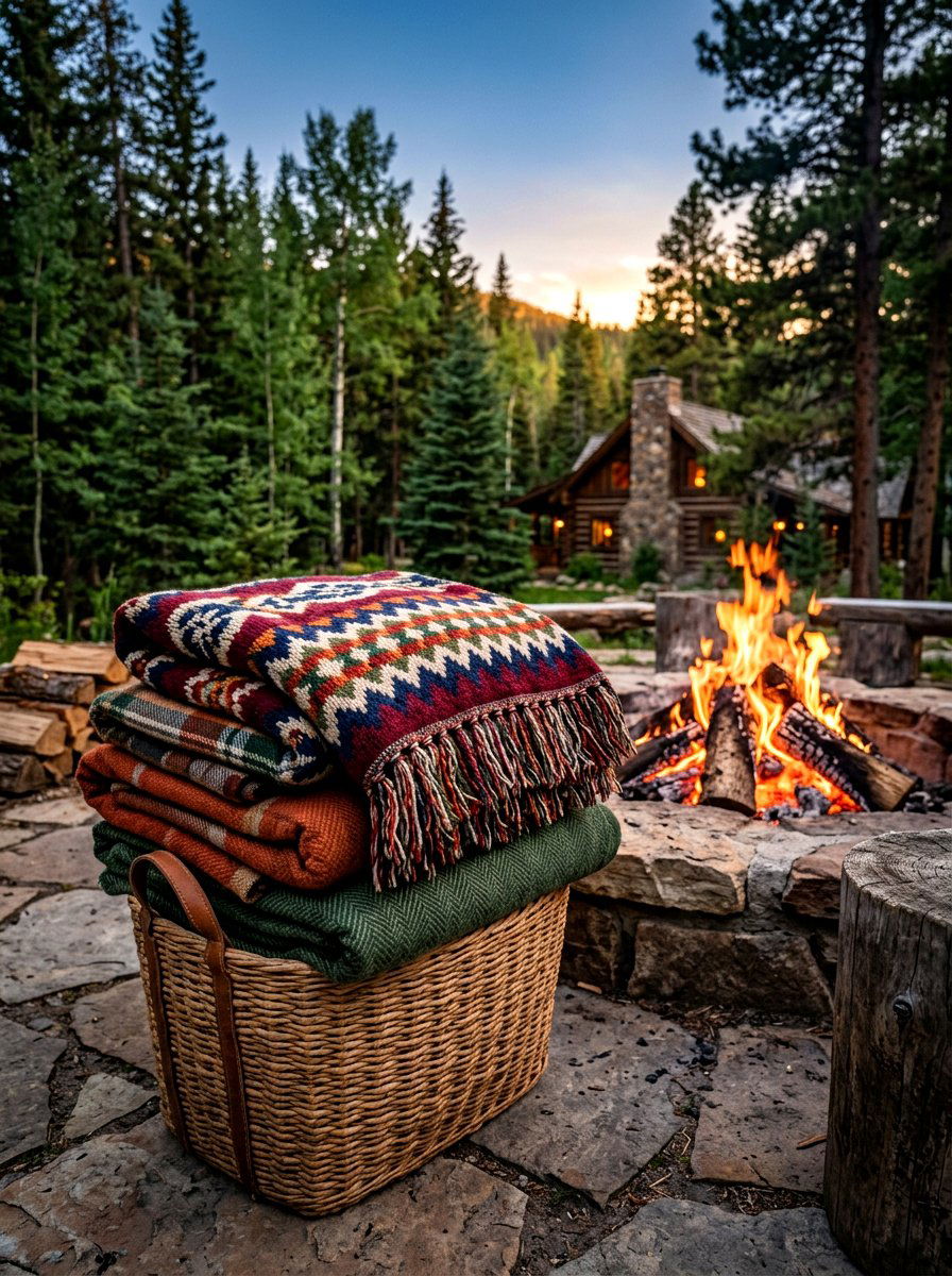 Outdoor Throw Blankets - 30 cozy patio ideas