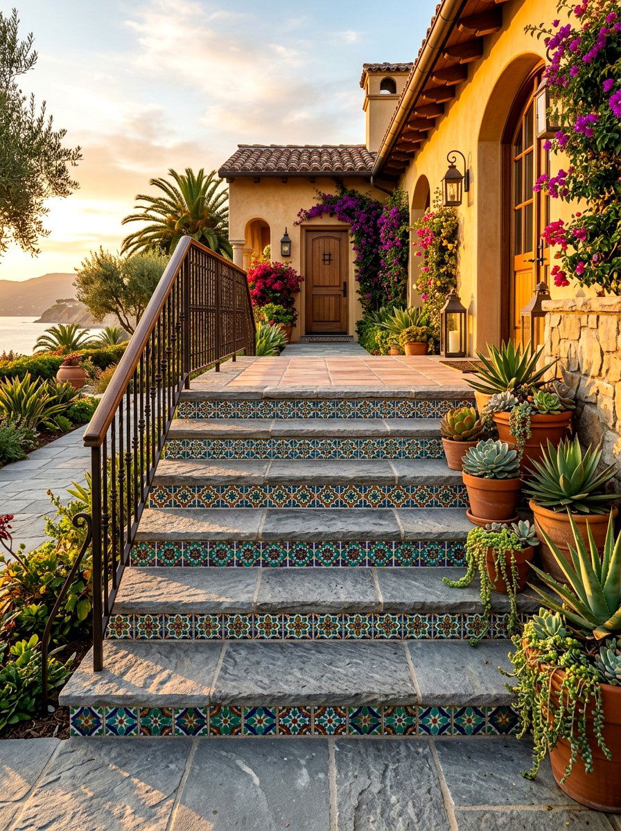Outdoor Tile Porch Steps - 30 porch step ideas