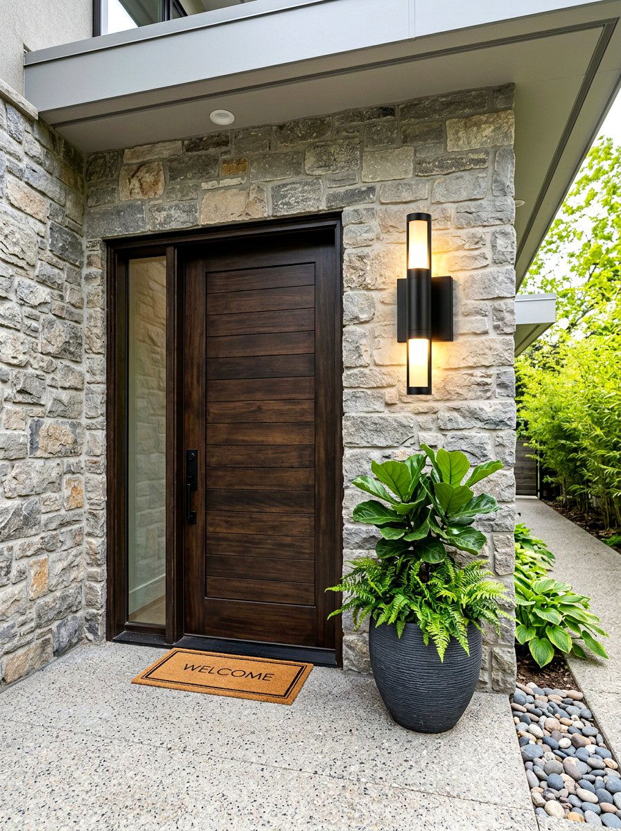 Outdoor Wall Sconce - 30 front stoop styling ideas