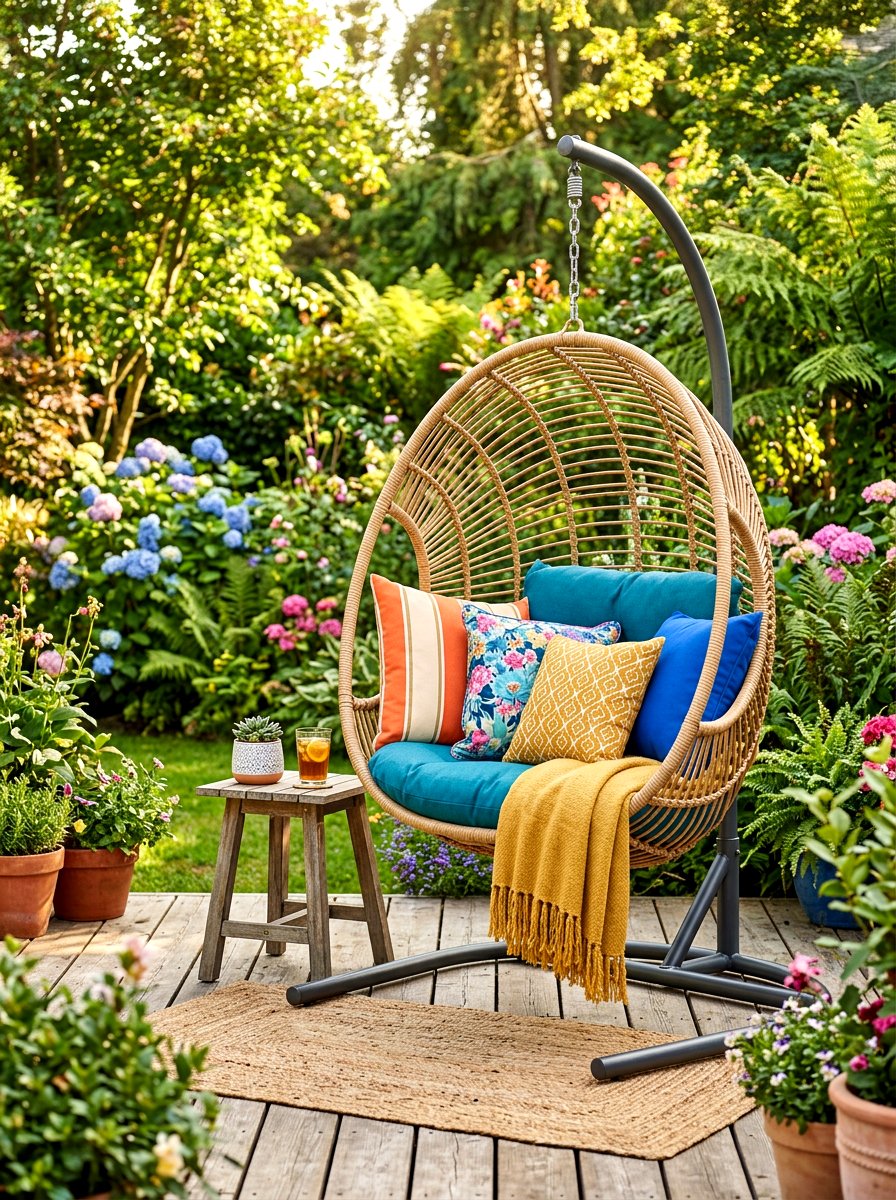 Outdoor Wicker Nest Chair - 30 cozy cocoon chair ideas