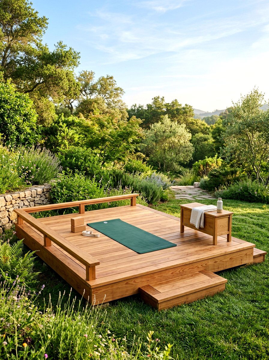Outdoor Yoga Deck - 30 backyard staycation ideas