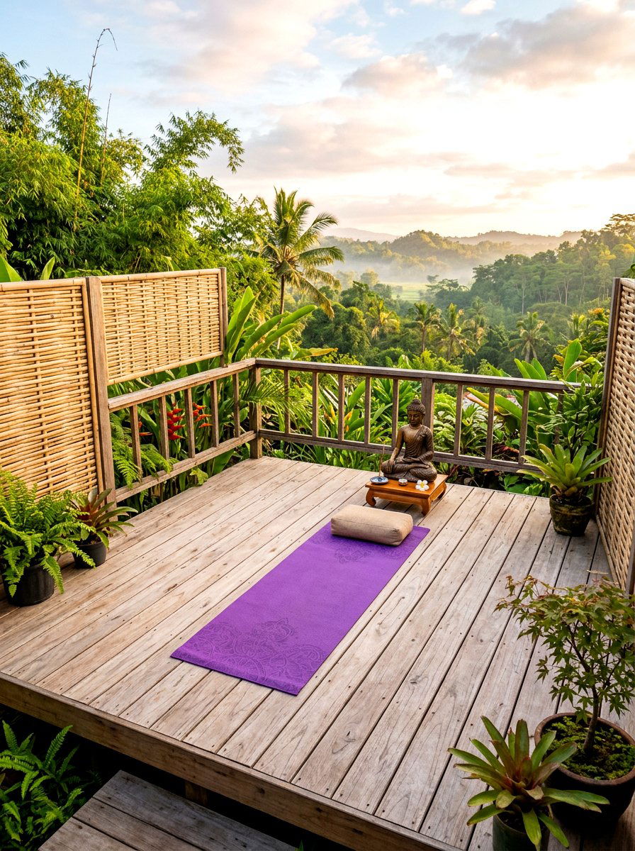 Outdoor Yoga Deck Space - 30 private backyard oasis ideas