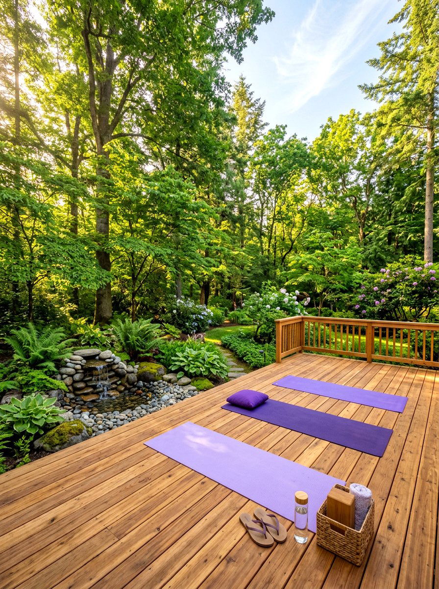 Outdoor Yoga Deck - 30 backyard entertaining zone ideas