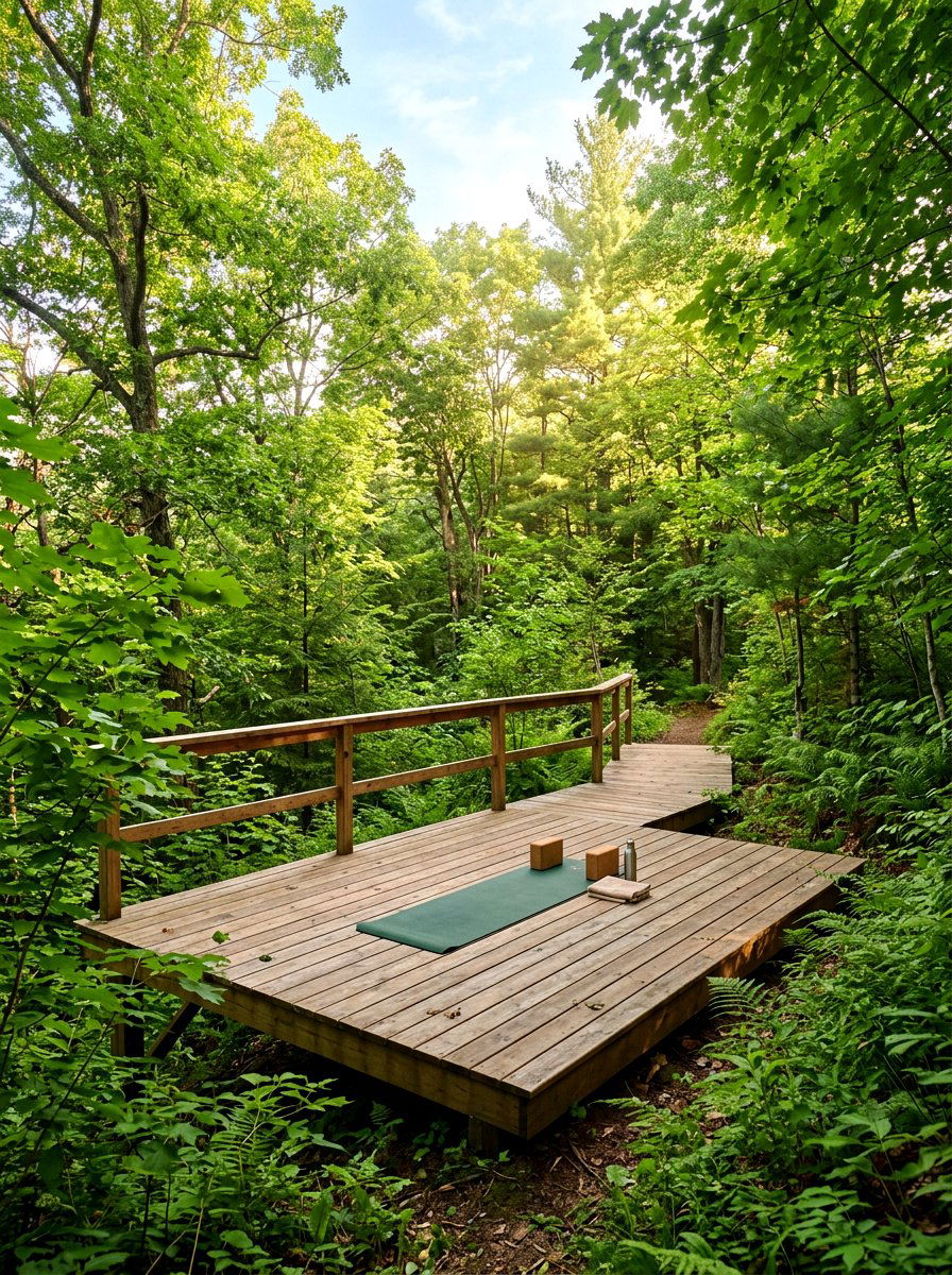 Outdoor Yoga Platform - 30 backyard spa retreat ideas