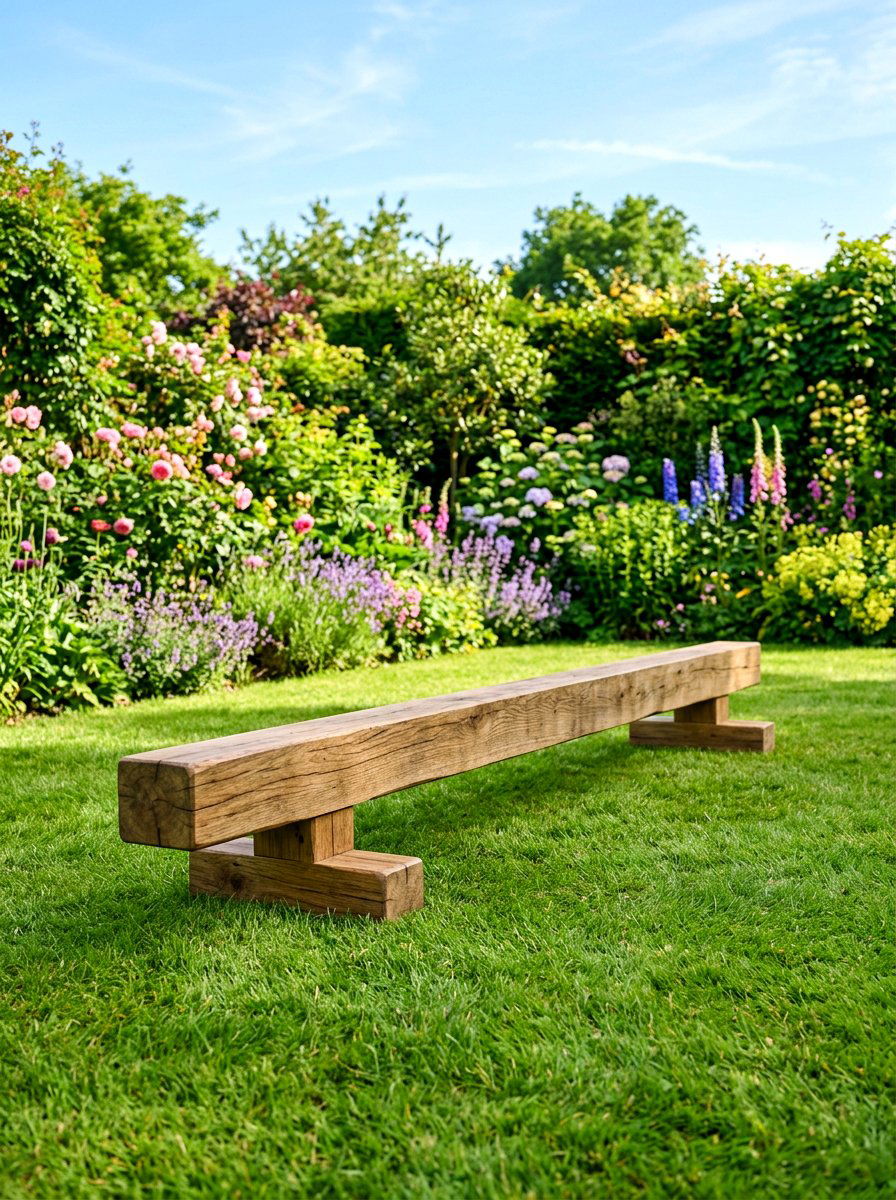 Outdoor balance beam - 30 kids backyard play area ideas