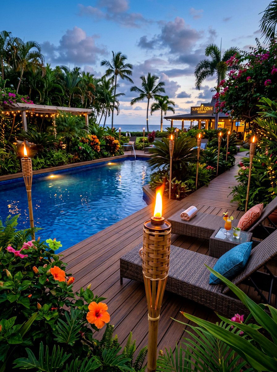 Outdoor bamboo tiki torch - 30 outdoor lighting ideas