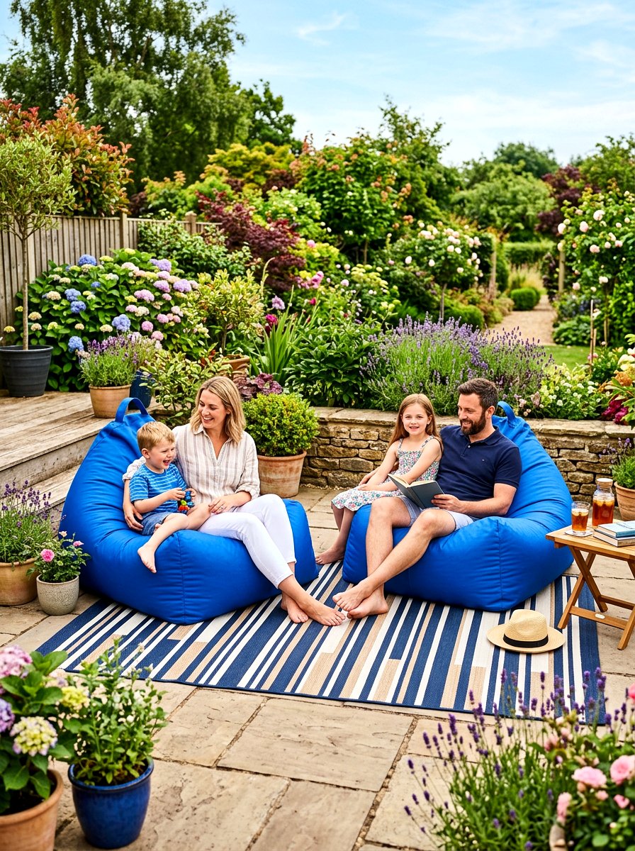 Outdoor bean bag - 30 front porch seating ideas