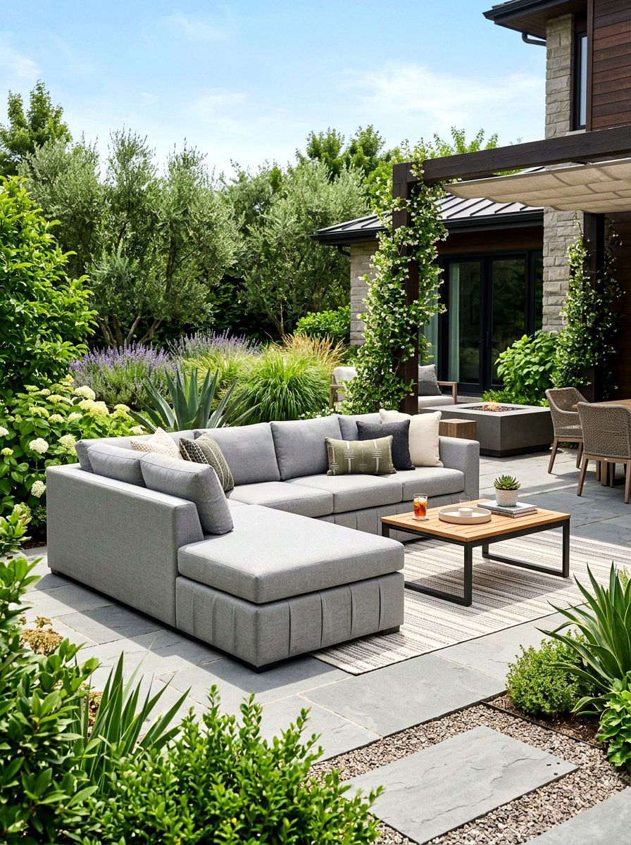 Outdoor box pleat sectional - 30 box pleat furniture ideas