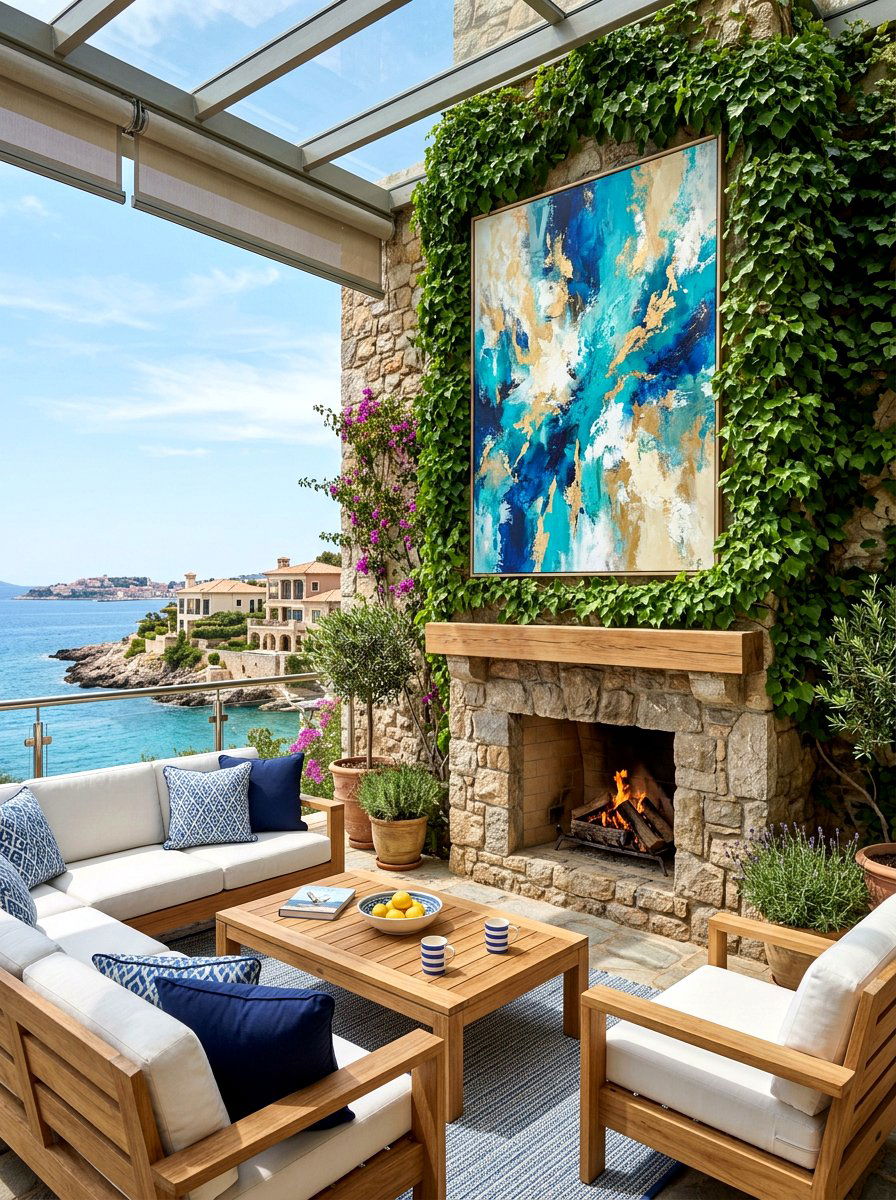 Outdoor canvas painting - 30 outdoor wall art ideas