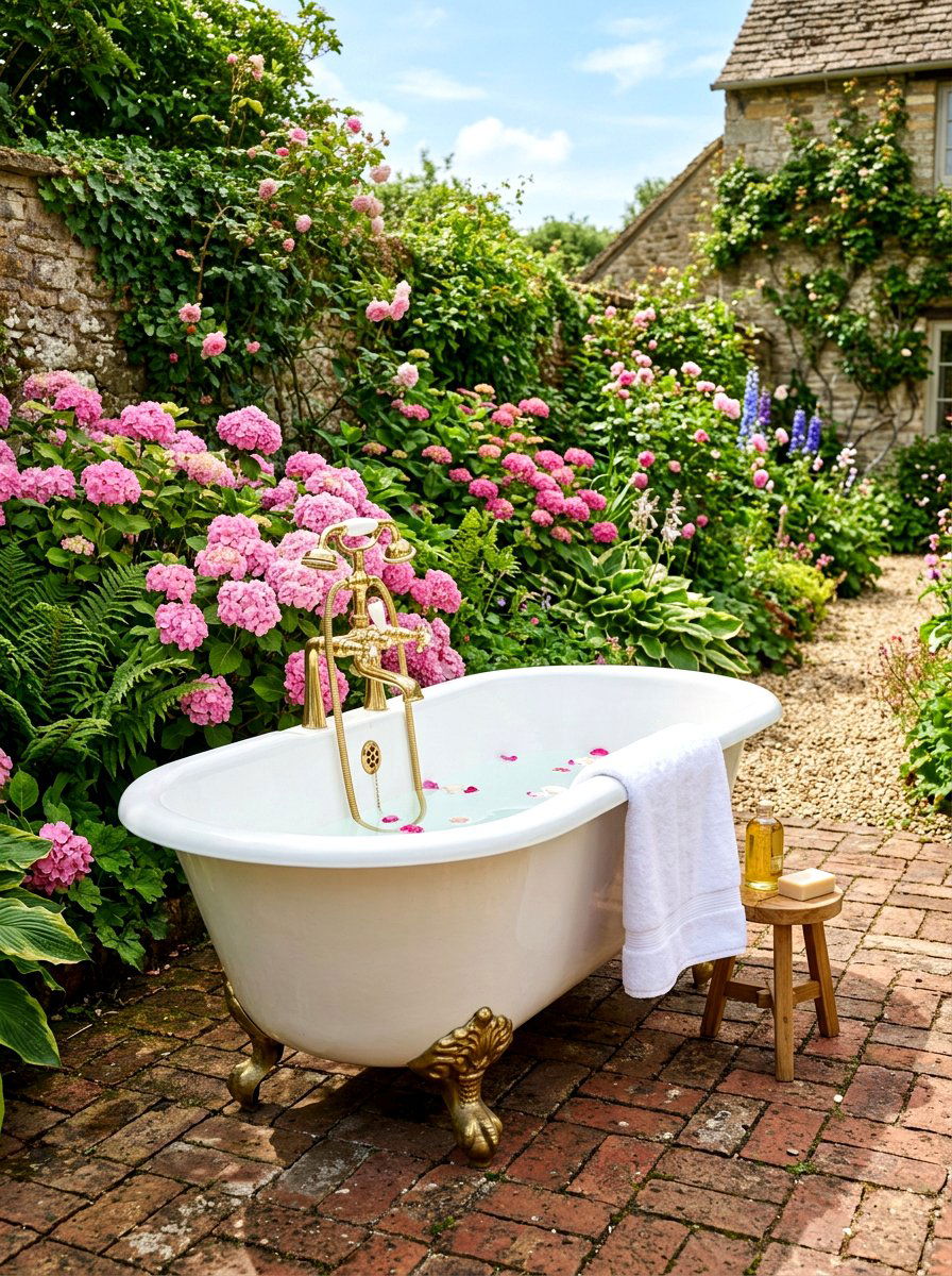 30 Outdoor Bath Ideas for a Luxurious Spa Feel Backyard Retreat