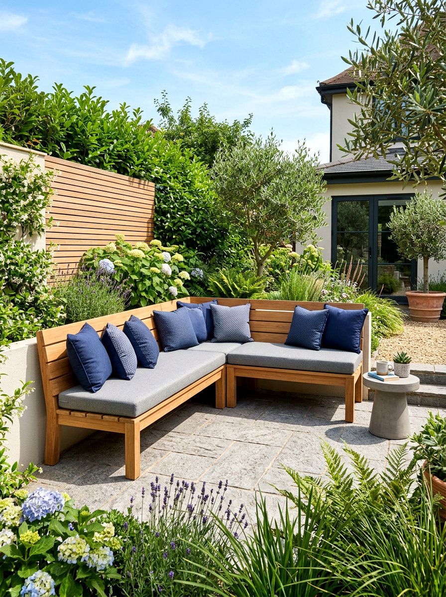 Outdoor corner bench - 30 porch corner decor ideas
