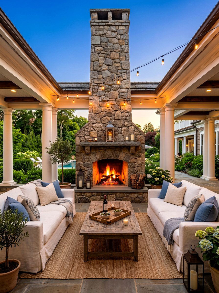 Outdoor fireplace lounge - 30 fire pit lounge ideas