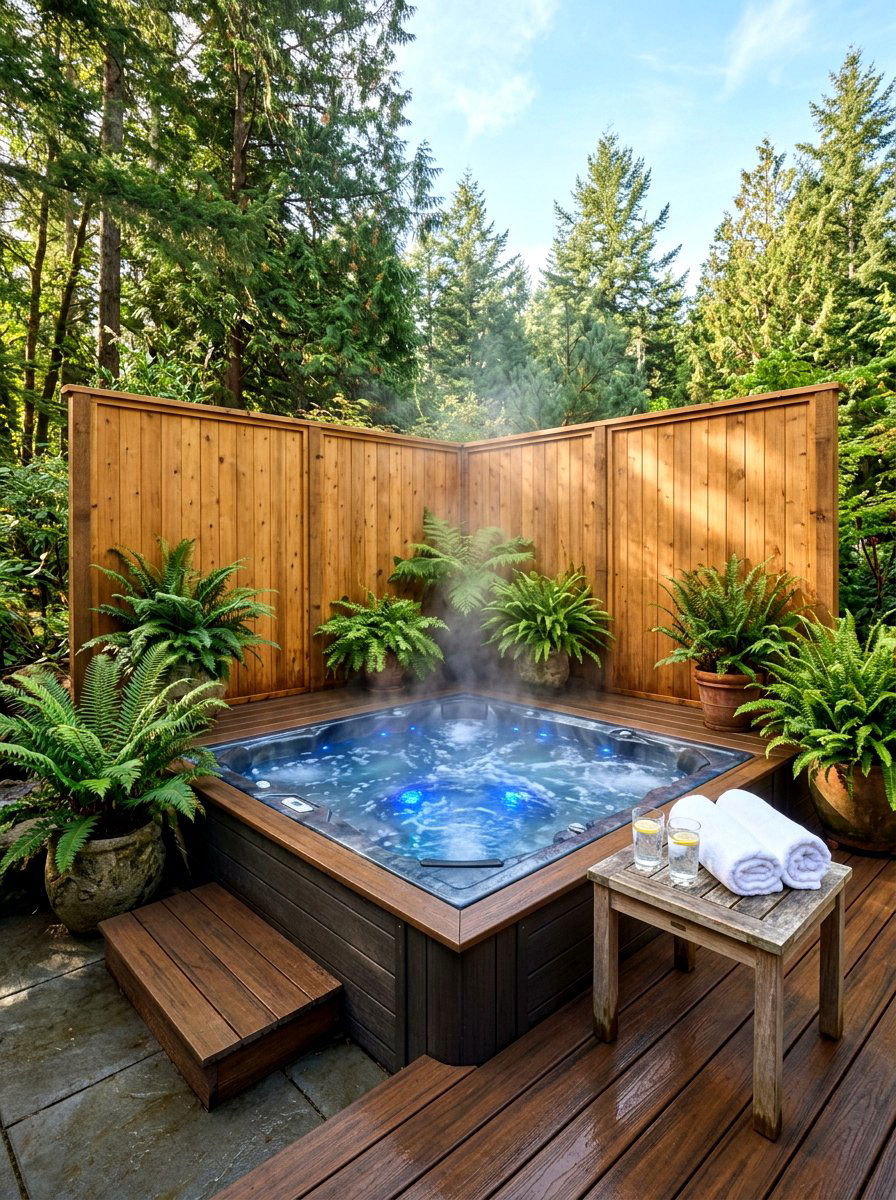 Outdoor hot tub - 30 backyard date night ideas