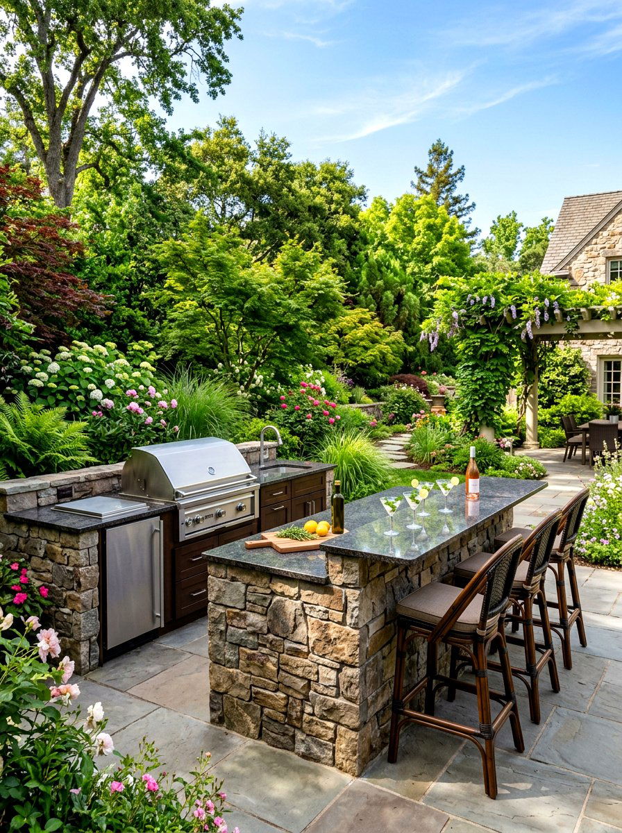 Outdoor kitchen - 30 farmhouse backyard ideas