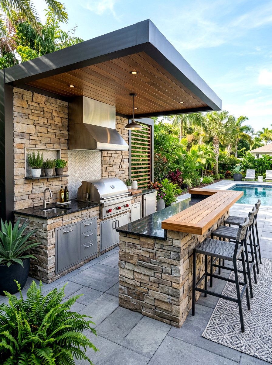 Outdoor kitchen station - 30 backyard party ready ideas